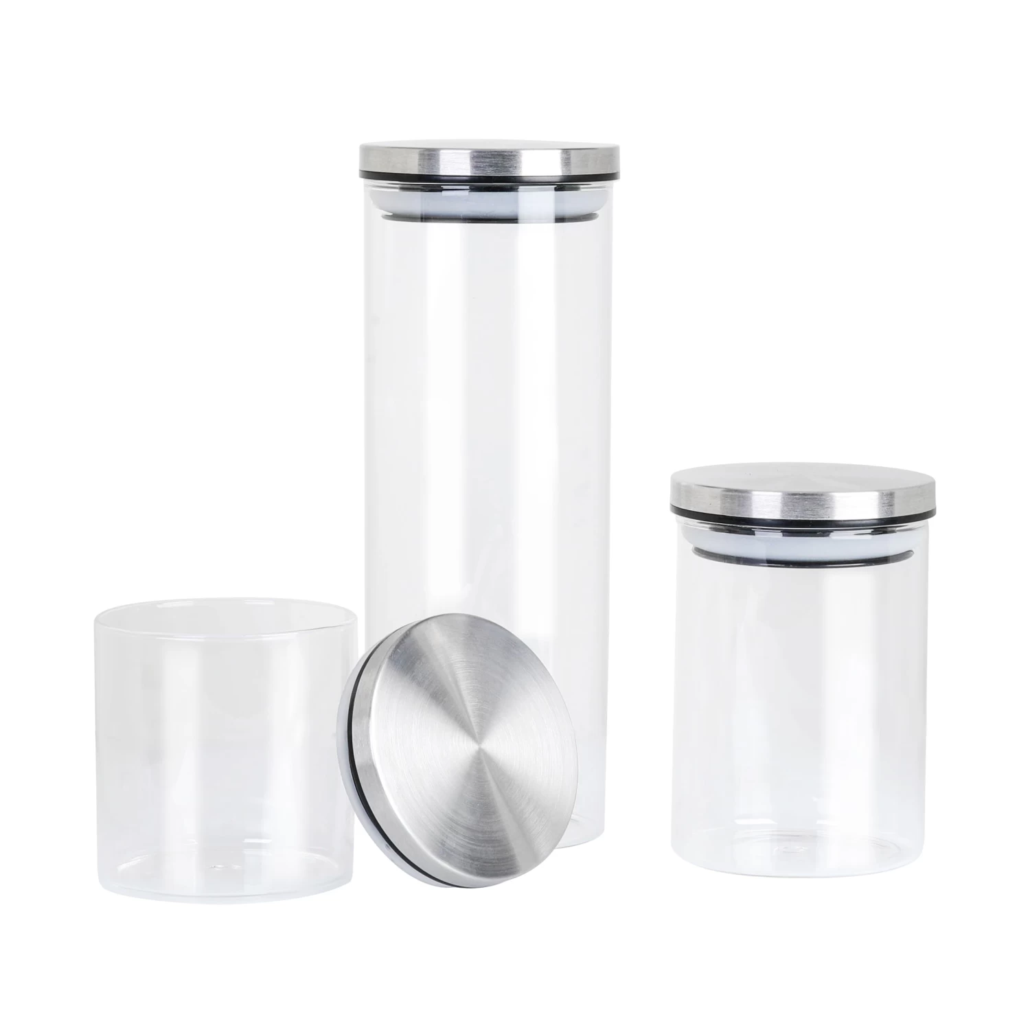 Vorratsdose, Glas, 3er-Set 2 Vorratsdose, Glas, 3er-Set – Bild 2