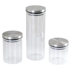 Vorratsdose, Glas, 3er-Set 8 Vorratsdose, Glas, 3er-Set -Günstiges Koch Zauber Geschäft axentia vorratsdose glas 3er set 2