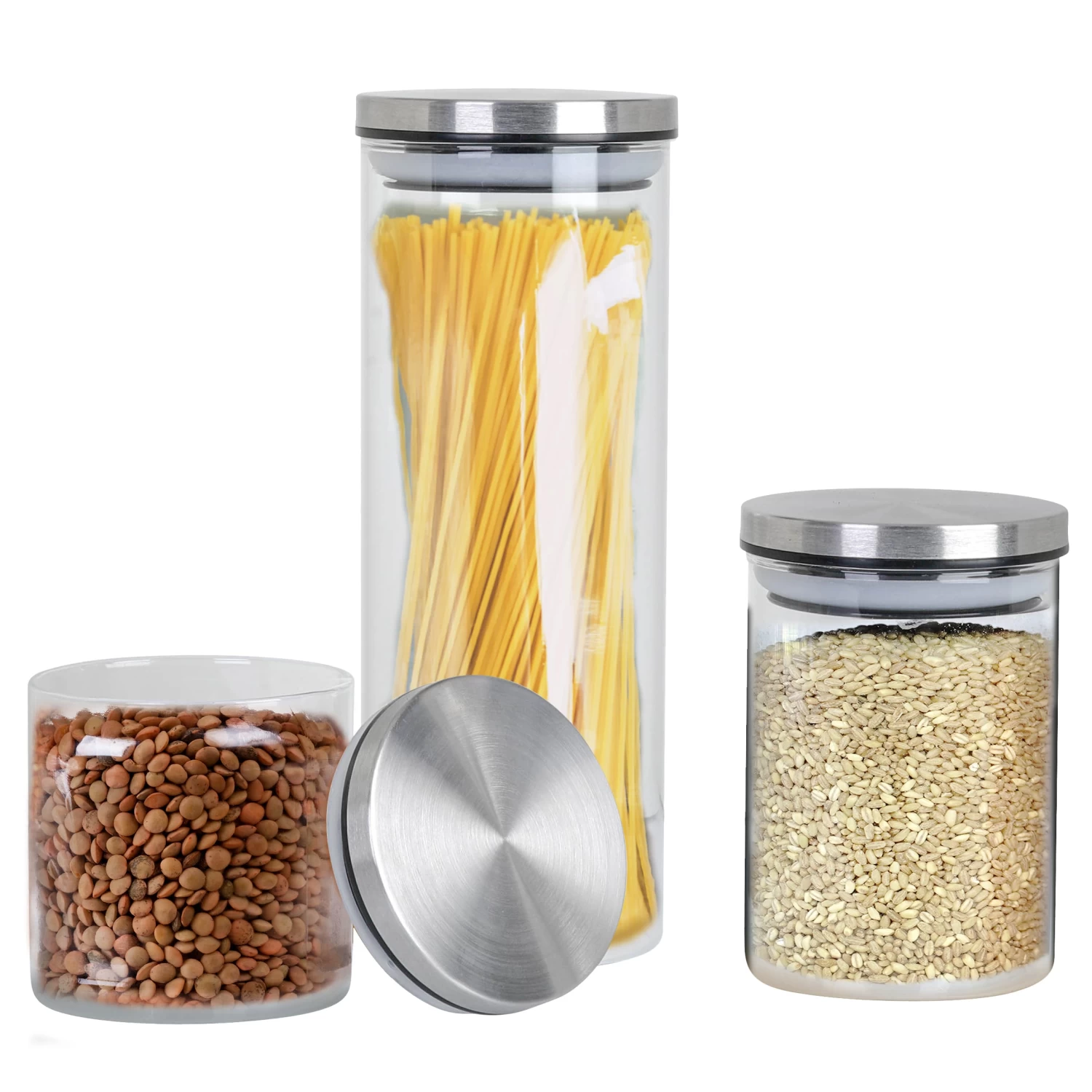 Vorratsdose, Glas, 3er-Set 1 Vorratsdose, Glas, 3er-Set