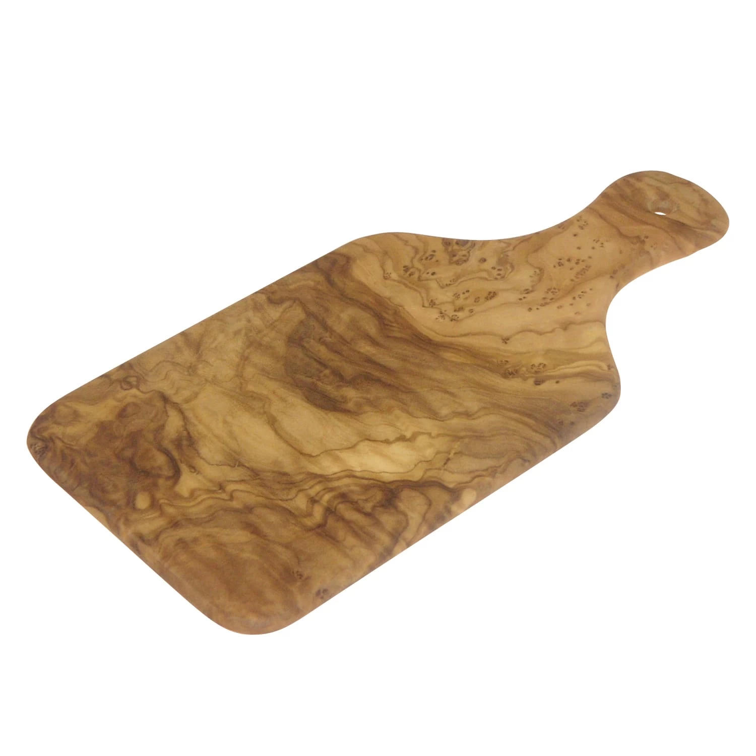Schneidbrett Mit Griff, Olivenholz - 29 X 14 Cm 1 Schneidbrett Mit Griff, Olivenholz - 29 X 14 Cm