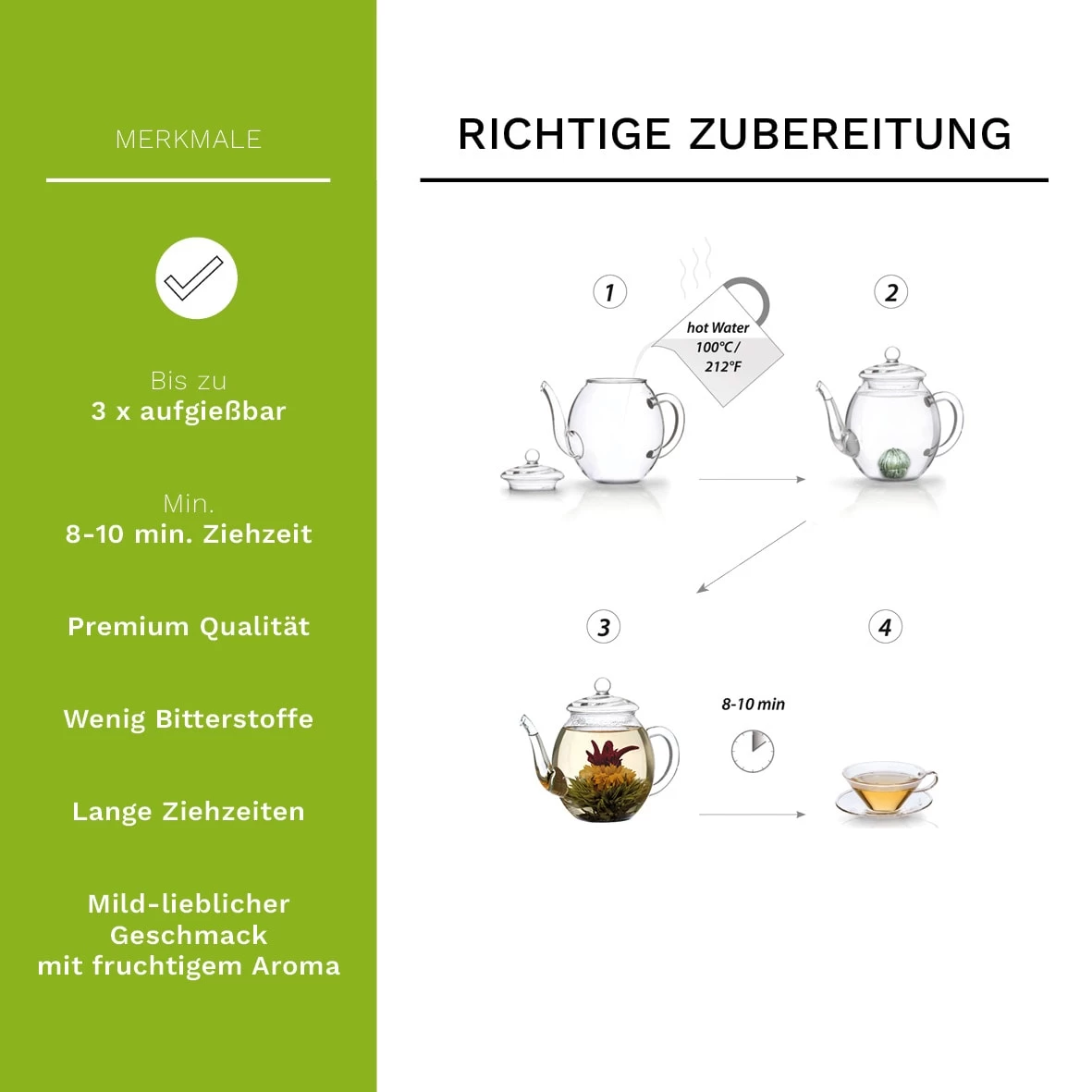 18er Magnetbox Teeblumen Grüner Tee 4 18er Magnetbox Teeblumen Grüner Tee – Bild 4