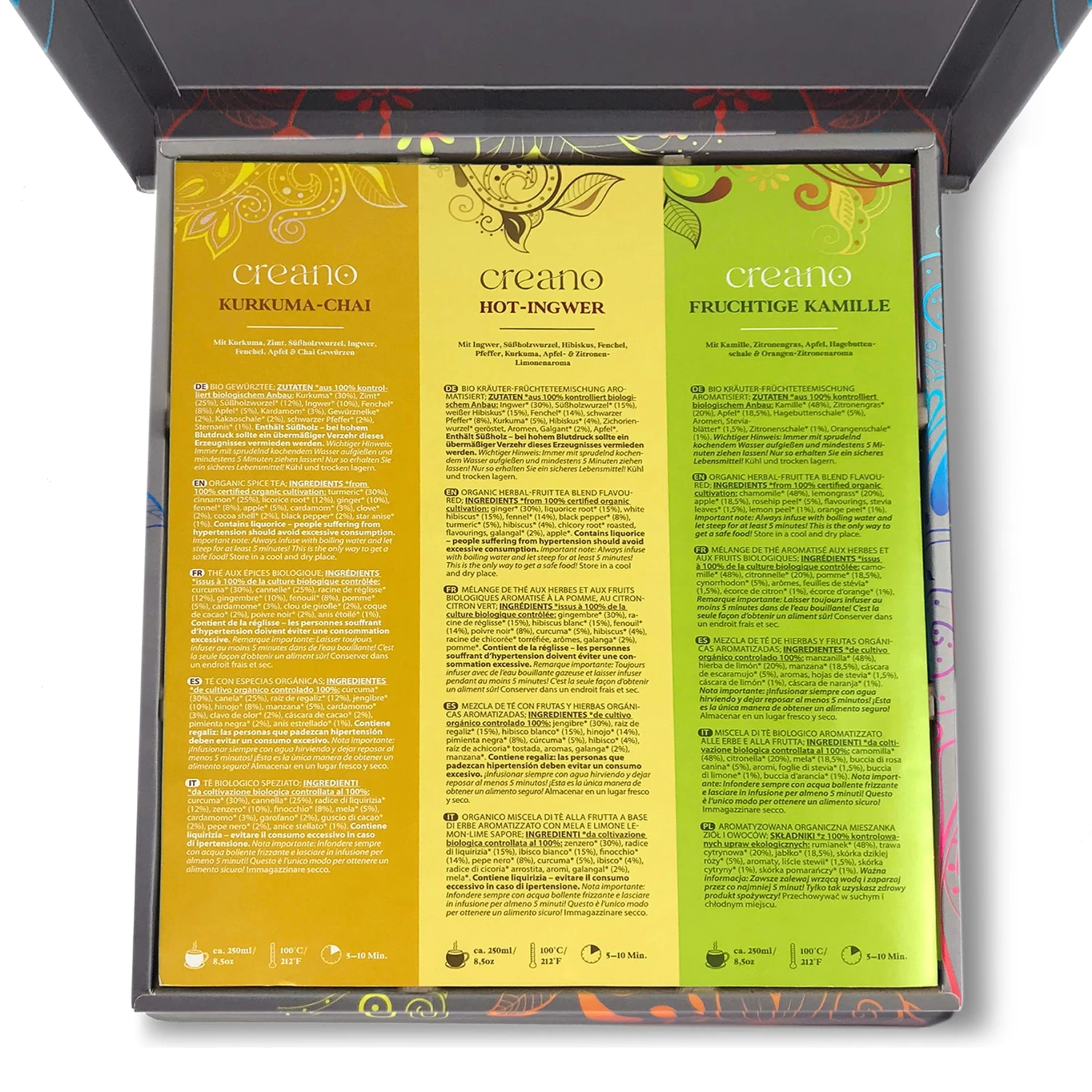 2er Set GESCHENK-BOX "Kräuter-Früchte -TEE" BIO 27 Teebeutel In 9 Sorten 4 2er Set GESCHENK-BOX "Kräuter-Früchte -TEE" BIO 27 Teebeutel In 9 Sorten – Bild 4