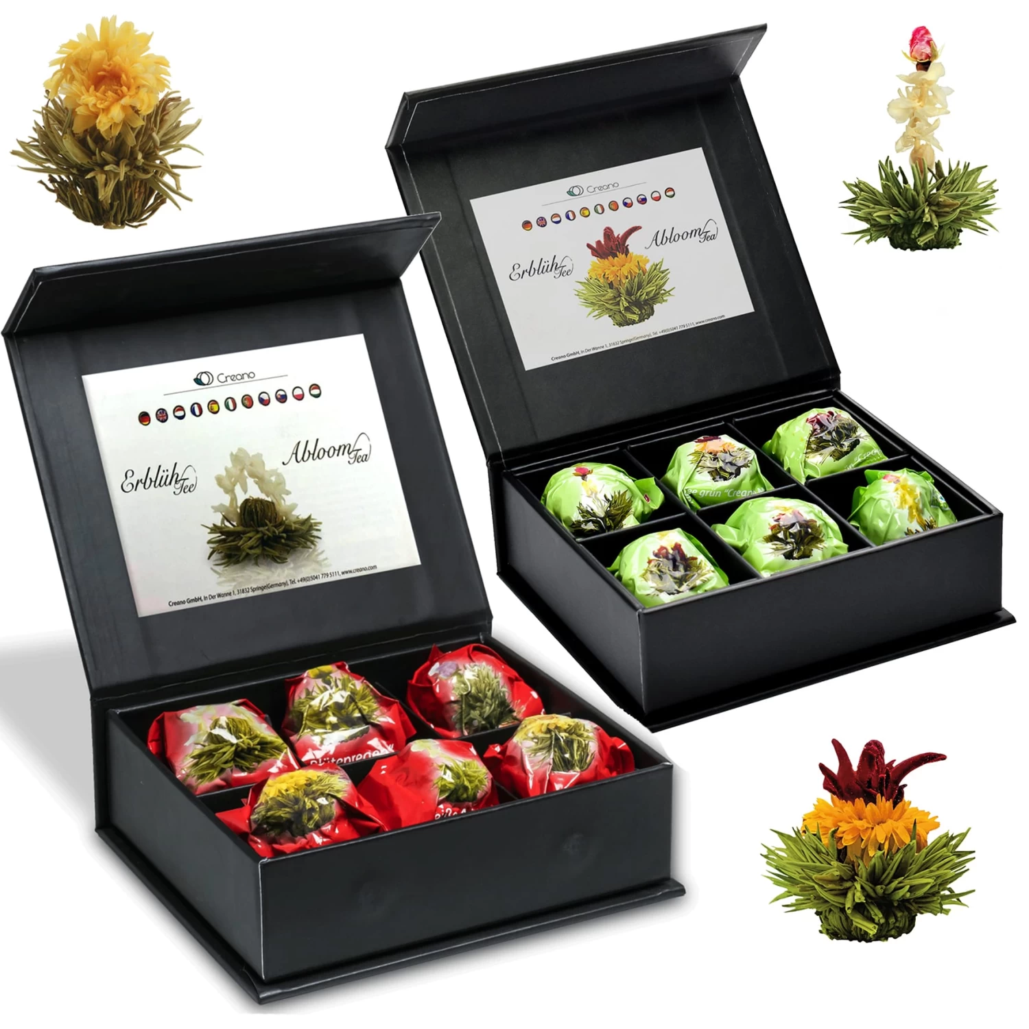 2x 6er Magnet-Präsentbox ErblühTee Grüner Tee "Fruity Flavor" + Weißer Tee 1 2x 6er Magnet-Präsentbox ErblühTee Grüner Tee "Fruity Flavor" + Weißer Tee