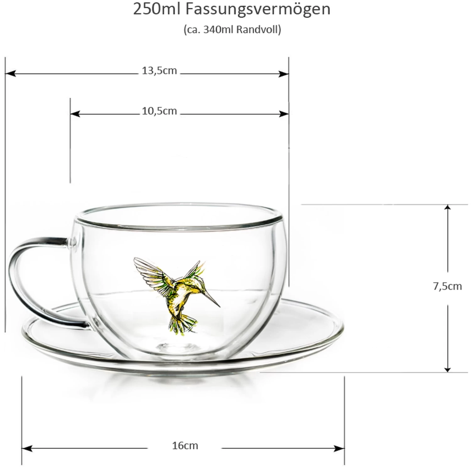 3er Set Thermo-Tasse "Hummi"mit Untersetzer In Bunt - 250ml 3 3er Set Thermo-Tasse "Hummi"mit Untersetzer In Bunt - 250ml – Bild 3