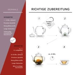 7tlg. Set: 6 Teeblumen "ErblühTee Weißer Und Schwarzer Tee" + 1 Teekanne 500ml -Günstiges Koch Zauber Geschäft creano 7tlg set 6 teeblumen erbluhtee weisser und schwarzer tee 1 teekanne 500ml 3