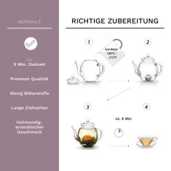 7tlg. Set: Holz-Teekiste + 6 Teeblumen "ErblühTee Schwarzer Tee" -Günstiges Koch Zauber Geschäft creano 7tlg set holz teekiste 6 teeblumen erbluhtee schwarzer tee 3