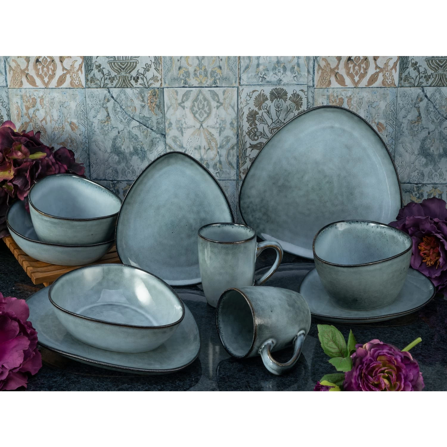 CreaTable Cloudy Smokeblue Kombiservice 10 Teilig In Blau 2 CreaTable Cloudy Smokeblue Kombiservice 10 Teilig In Blau – Bild 2