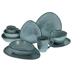 CreaTable Cloudy Smokeblue Kombiservice 10 Teilig In Blau