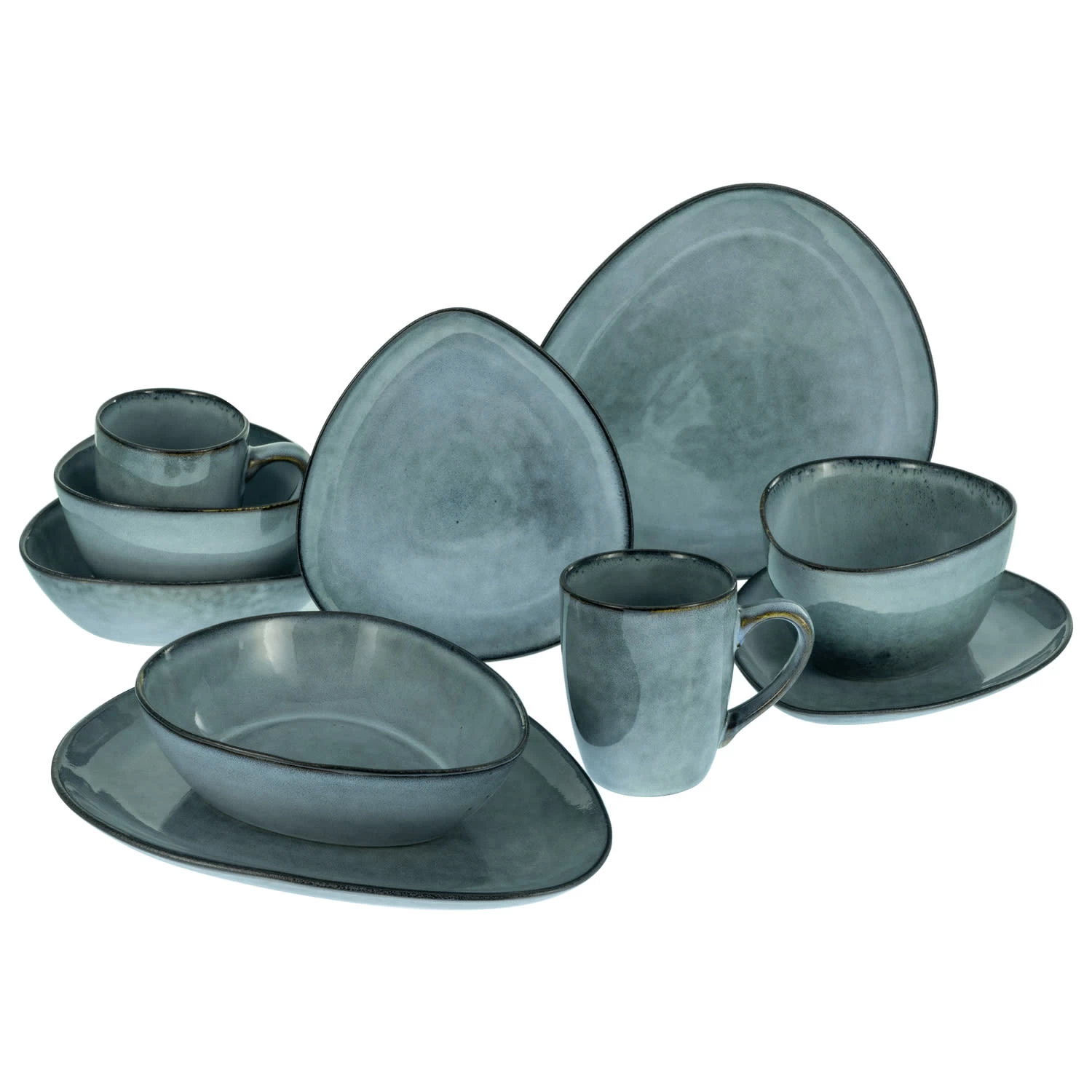 CreaTable Cloudy Smokeblue Kombiservice 10 Teilig In Blau 1 CreaTable Cloudy Smokeblue Kombiservice 10 Teilig In Blau