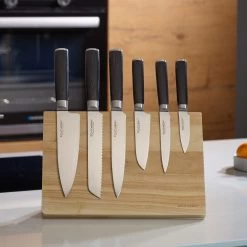 7 Tlg. Set Damaszener Messer In Schwarz 7 7 Tlg. Set Damaszener Messer In Schwarz -Günstiges Koch Zauber Geschäft echtwerk 7 tlg set damaszener messer in schwarz 3