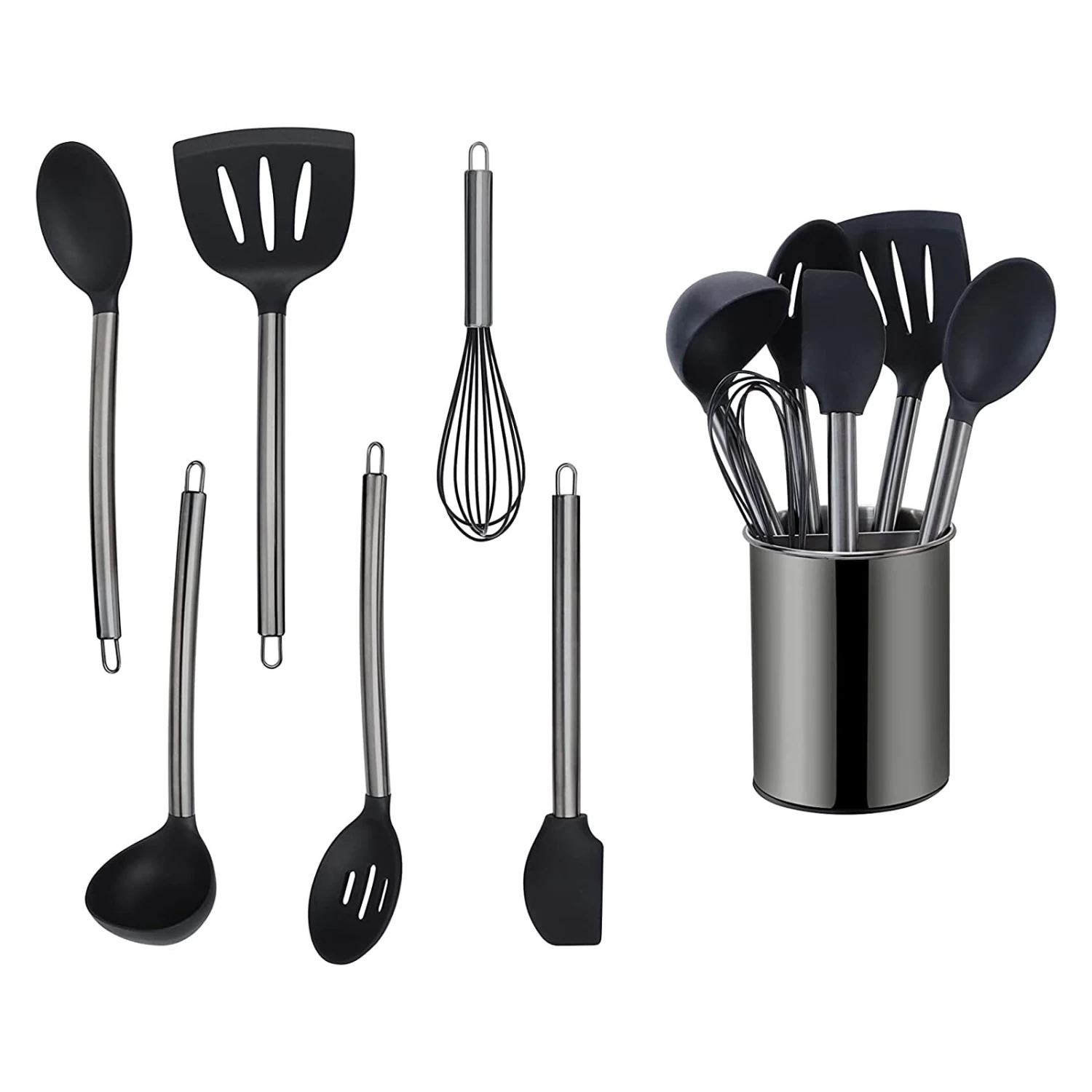 7 Tlg. Set Küchenhelfer-Set In Schwarz 1 7 Tlg. Set Küchenhelfer-Set In Schwarz