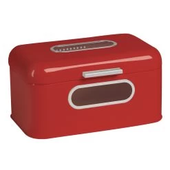Metall Brotkasten "Retro" Small 93 L In Rot