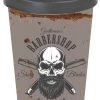 Coffee To Go Becher Barber Skull Bunt - 400ml