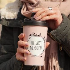 Coffee To Go Becher Ich Hasse Menschen In Rosa - 400 Ml -Günstiges Koch Zauber Geschäft geda labels coffee to go becher ich hasse menschen in rosa 400 ml 4
