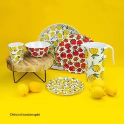 Tablett Zitronen In Weiß/Gelb - 30 Cm 5 Tablett Zitronen In Weiß/Gelb - 30 Cm -Günstiges Koch Zauber Geschäft geda labels tablett zitronen in weiss gelb 30 cm 2