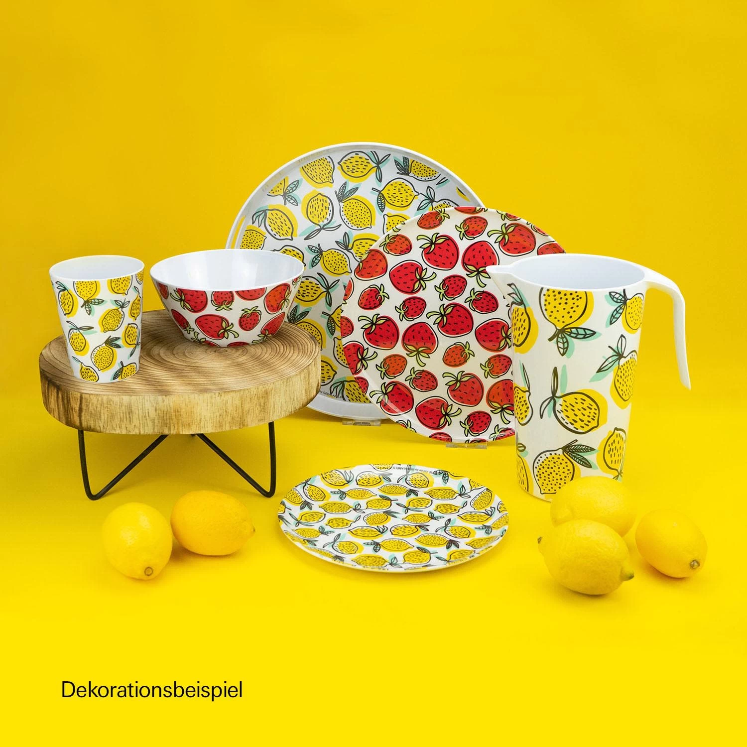 Tablett Zitronen In Weiß/Gelb - 30 Cm 3 Tablett Zitronen In Weiß/Gelb - 30 Cm – Bild 3