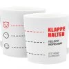 Tasse Klappe Halten In Weiß/ Schwarz - 350 Ml