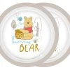 Teller Winnie Pooh Hunny Bear 2er Set In Grau - 21,5cm