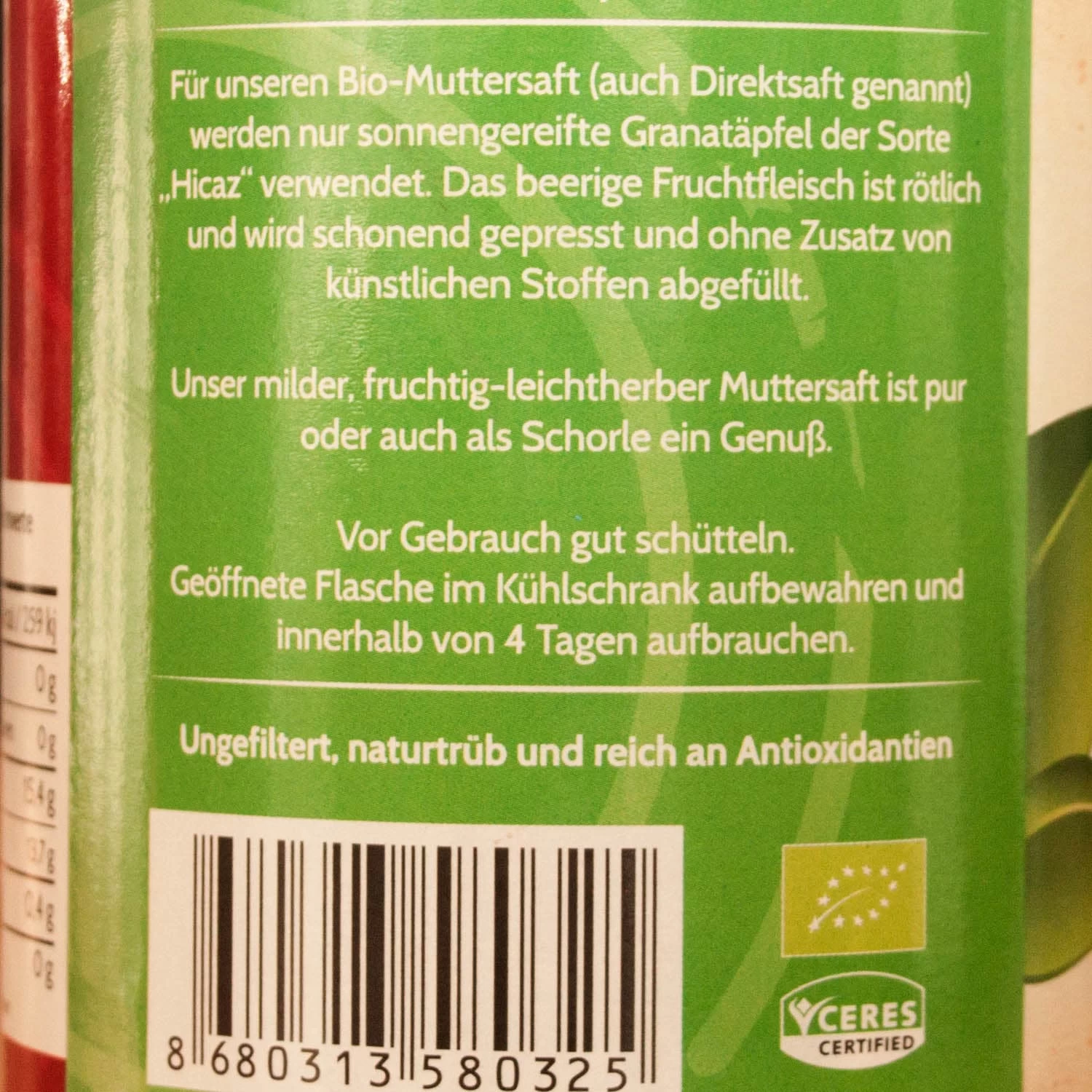 6 X 1 L Bio Granatapfel Direktsaft Von Benorganic 4 6 X 1 L Bio Granatapfel Direktsaft Von Benorganic – Bild 4