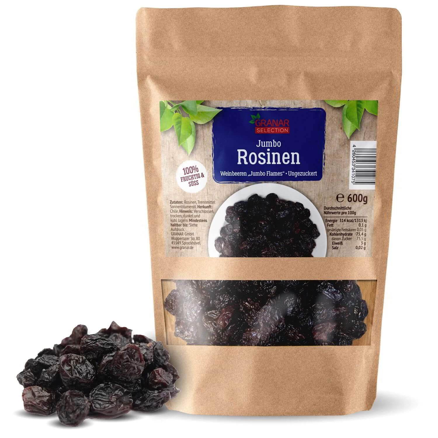 600g Jumbo Rosinen Aus Chile, Weinbeeren Extra Saftig 1 600g Jumbo Rosinen Aus Chile, Weinbeeren Extra Saftig