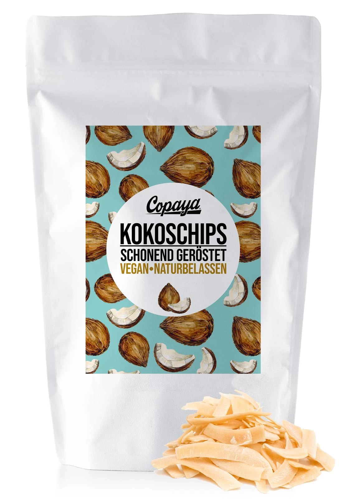 Bio Kokoschips, Geröstet & Ungesüßt, 750g 1 Bio Kokoschips, Geröstet & Ungesüßt, 750g