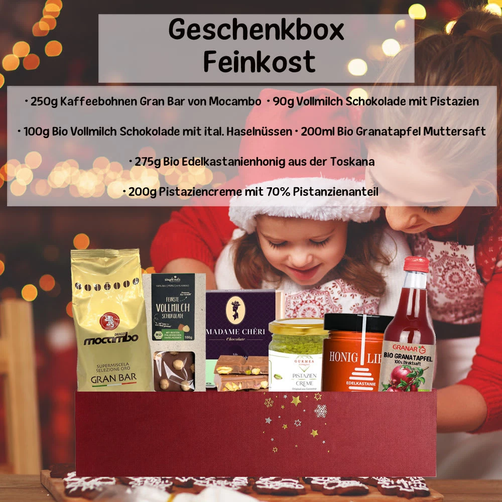 Geschenkbox Feinkost - Premium Schokolade, Honig Und Kaffee 2 Geschenkbox Feinkost - Premium Schokolade, Honig Und Kaffee – Bild 2