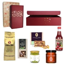 Geschenkbox Feinkost - Premium Schokolade, Honig Und Kaffee