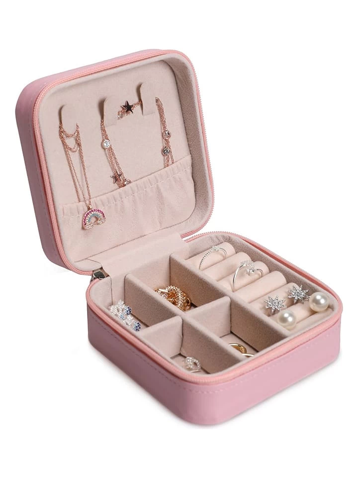 Schmuckbox In Rosa - (L)10 X (B)10 X (H)5,5 Cm 2 Schmuckbox In Rosa - (L)10 X (B)10 X (H)5,5 Cm – Bild 2