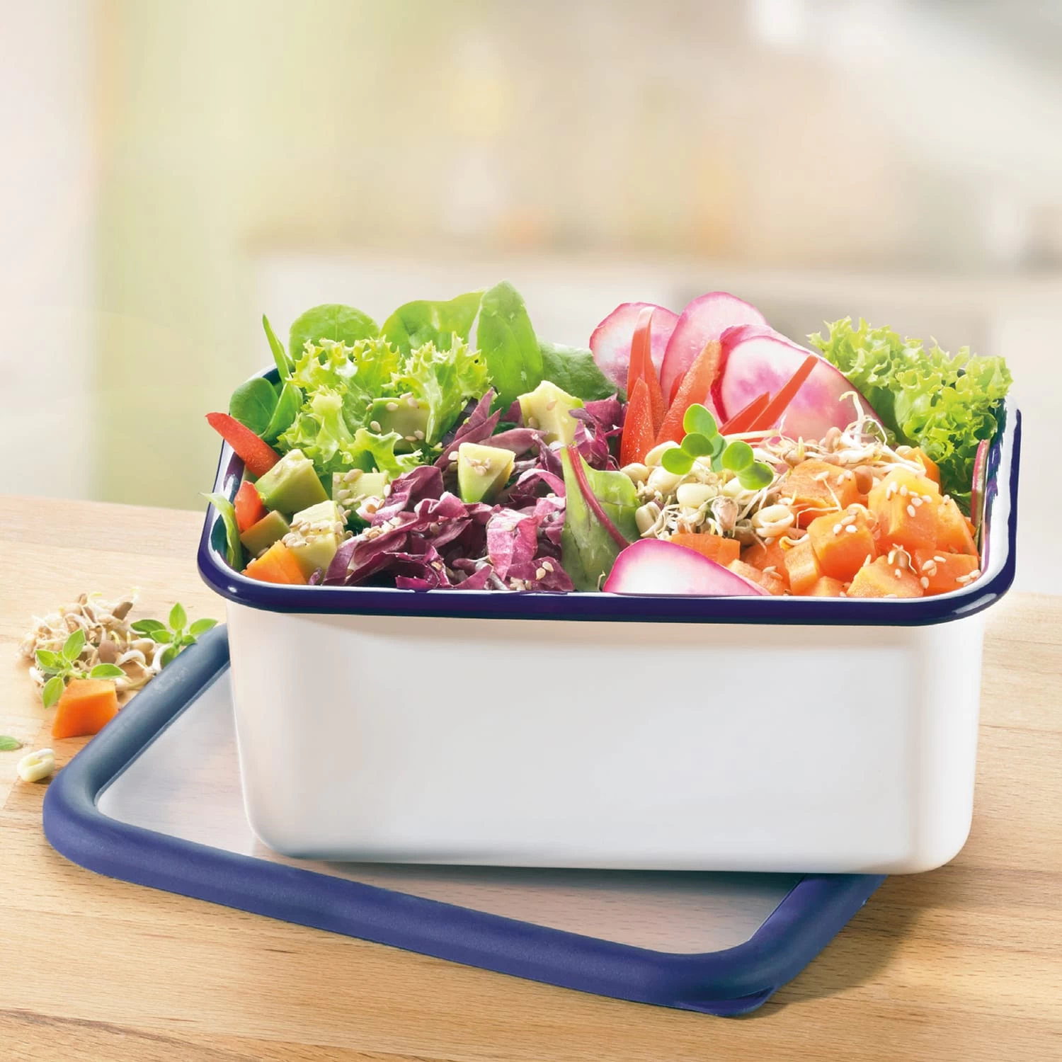 Classic Line, Emaille-Frischhaltedose, Hoch-M, 960 Ml 2 Classic Line, Emaille-Frischhaltedose, Hoch-M, 960 Ml – Bild 2