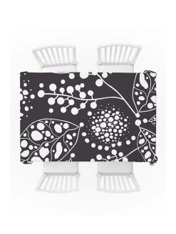 Tischdecke In Schwarz/ Weiß - (L)180 X (B)135 Cm