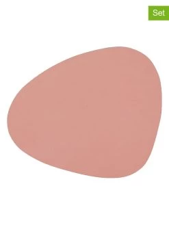 LIND DNA 4er-Set: Untersetzer "Curve" In Rosa - (L)13 X (B)11 Cm