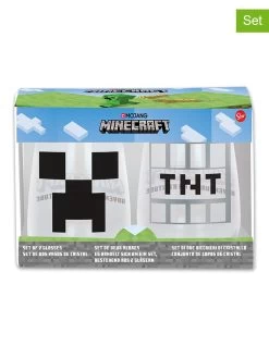 2er-Set: Gläser "Minecraft" In Transparent/ Schwarz - 510 Ml
