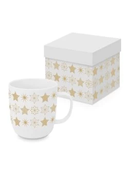 Jumbotasse "Pure Stars" In Weiß/ Gold - 350 Ml