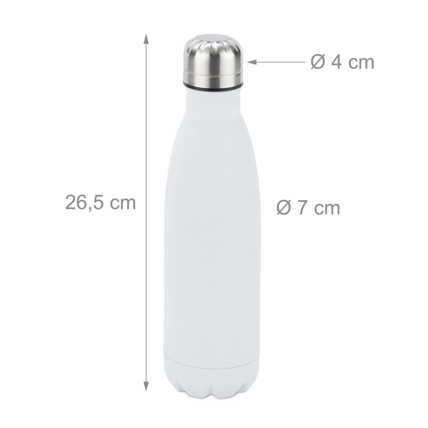 1x Edelstahl-Trinkflasche In Weiß - 500 Ml 4 1x Edelstahl-Trinkflasche In Weiß - 500 Ml – Bild 4