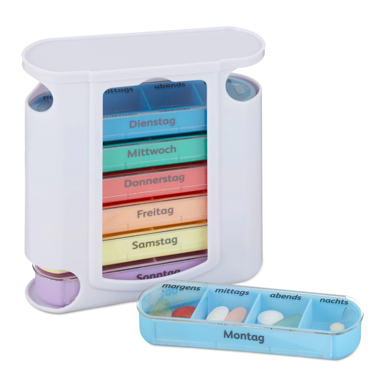 Pillendose In Weiß Bunt 1 Pillendose In Weiß Bunt