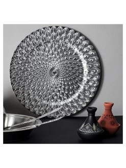 Servierteller In Silber - Ø 40 Cm -Günstiges Koch Zauber Geschäft retro chic servierteller in silber o 40 cm 5