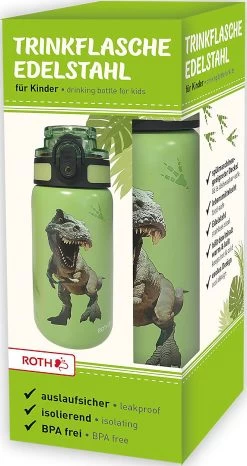 Roth Edelstahl Trinkflasche Tyrannosaurus, 350 Ml -Günstiges Koch Zauber Geschäft roth edelstahl trinkflasche tyrannosaurus 350 ml 5