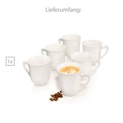 6-tlg. Kaffeebecher Set Paris In Creme 10 6-tlg. Kaffeebecher Set Paris In Creme -Günstiges Koch Zauber Geschäft sanger 6 tlg kaffeebecher set paris in creme 3