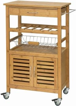 Servierwagen In Natur - (B)60 X (H)92 X (T)36cm