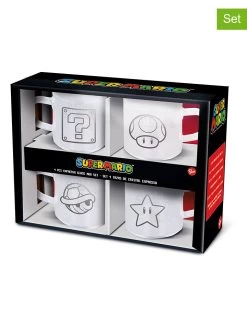 4er-Set: Espresso-Gläser "Super Mario" In Transparent - 100 Ml