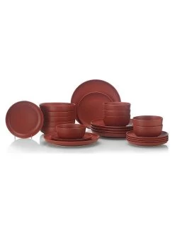 24tlg. Kombiservice In Rot -Günstiges Koch Zauber Geschäft violeta home 24tlg kombiservice in rot 2