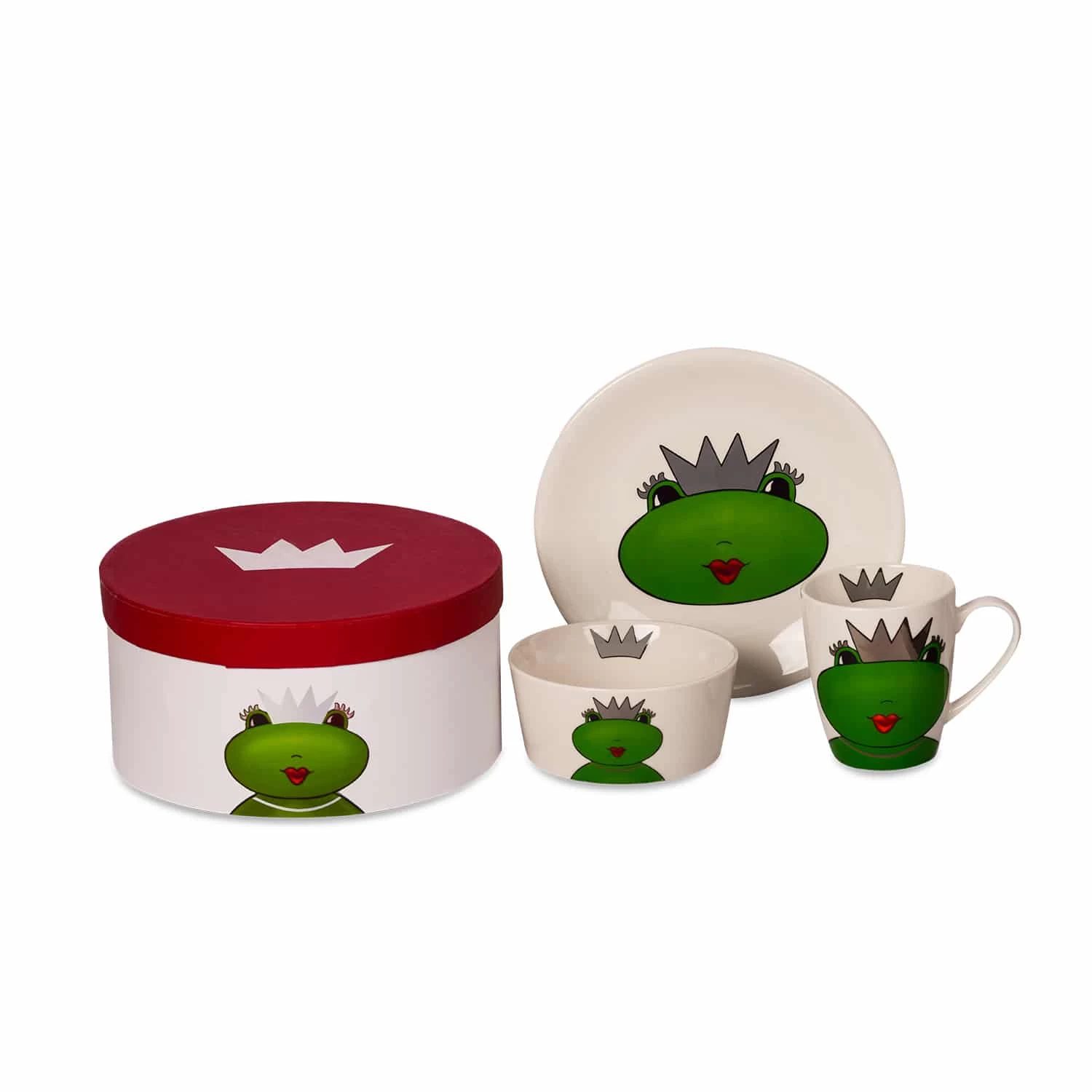 3tlg.-Set: Geschirr-Set „Froschkönigin Kate“ In Bunt 1 3tlg.-Set: Geschirr-Set „Froschkönigin Kate“ In Bunt
